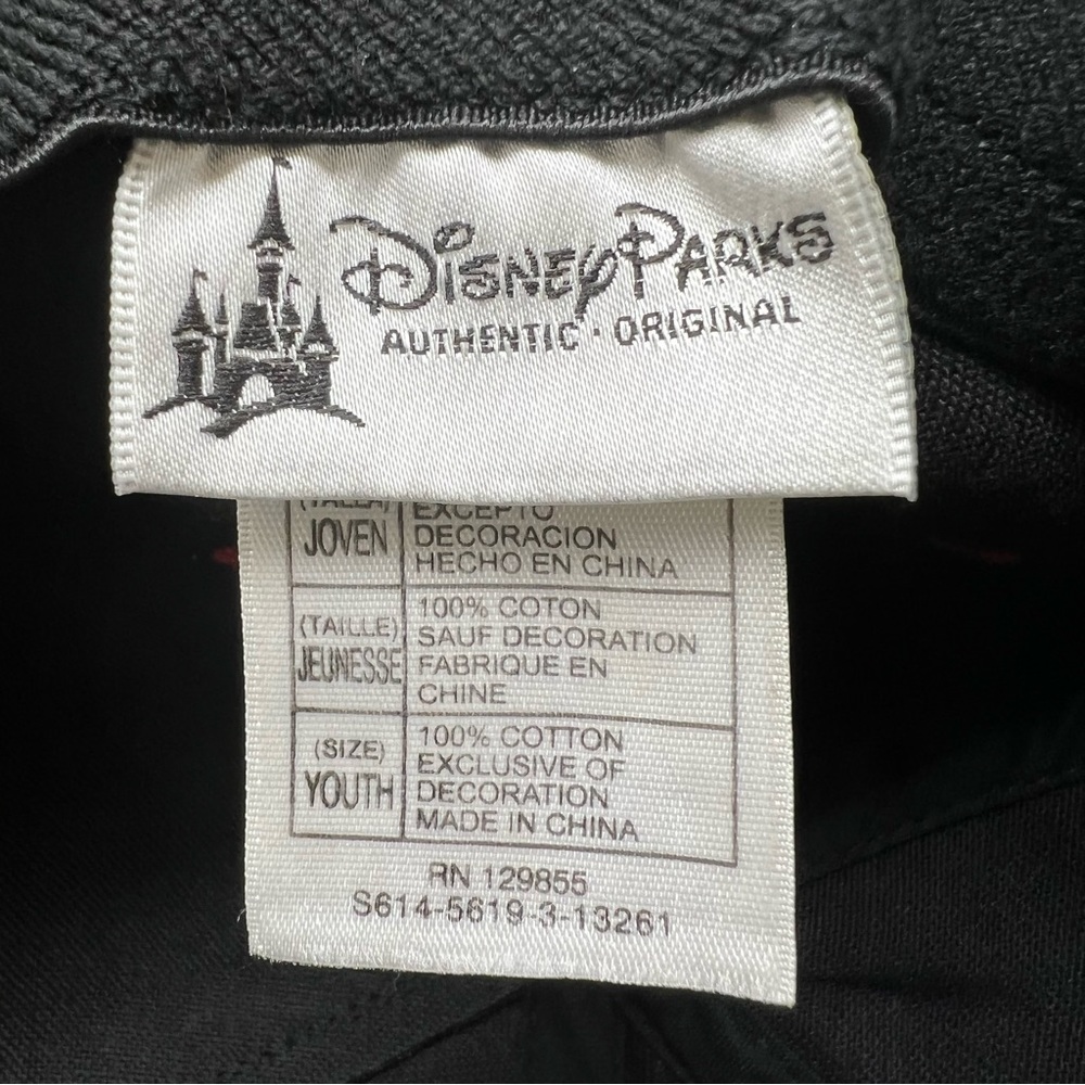 Official Disney Parks Angry Mickey Youth Fitted Ball Cap Black Red White - Picture 5 of 6